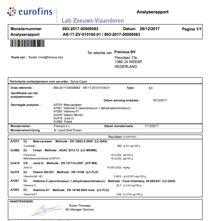 Laboratorium analyse shockvriezen